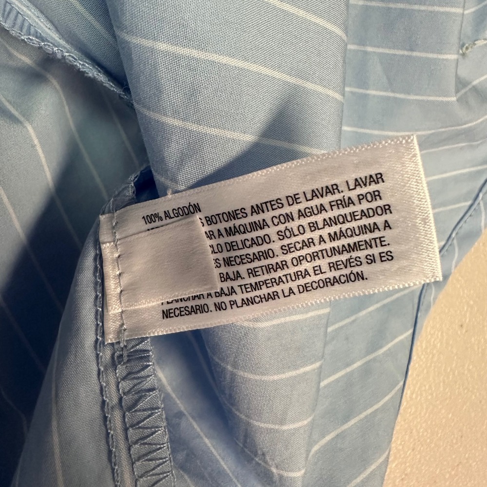 Future Collective Reese Blutstein Blue Striped Pearl Button Down Shirt M‎ NEW - Picture 9 of 9